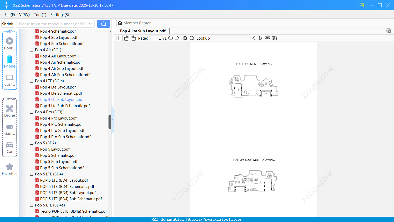 Tecno Pop 4 Lte Sub Layout